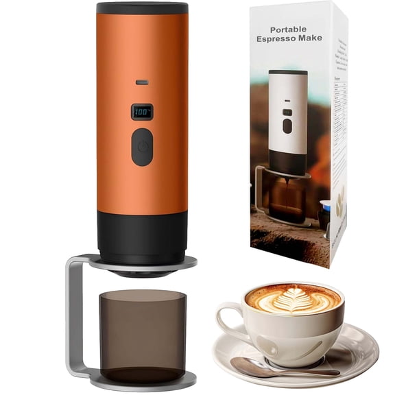 3-in-1 Portable Coffee Maker - 20 Bar Self-Heating Travel Espresso Machine Compatible with Ground Coffee - for Camping Office Commute