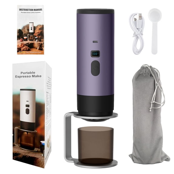 3 in 1 Portable Espresso Coffee Maker, 15Bar High Pressure Wireless Heating Travel Coffee Machine for Coffee Powder and Coffee Capsules