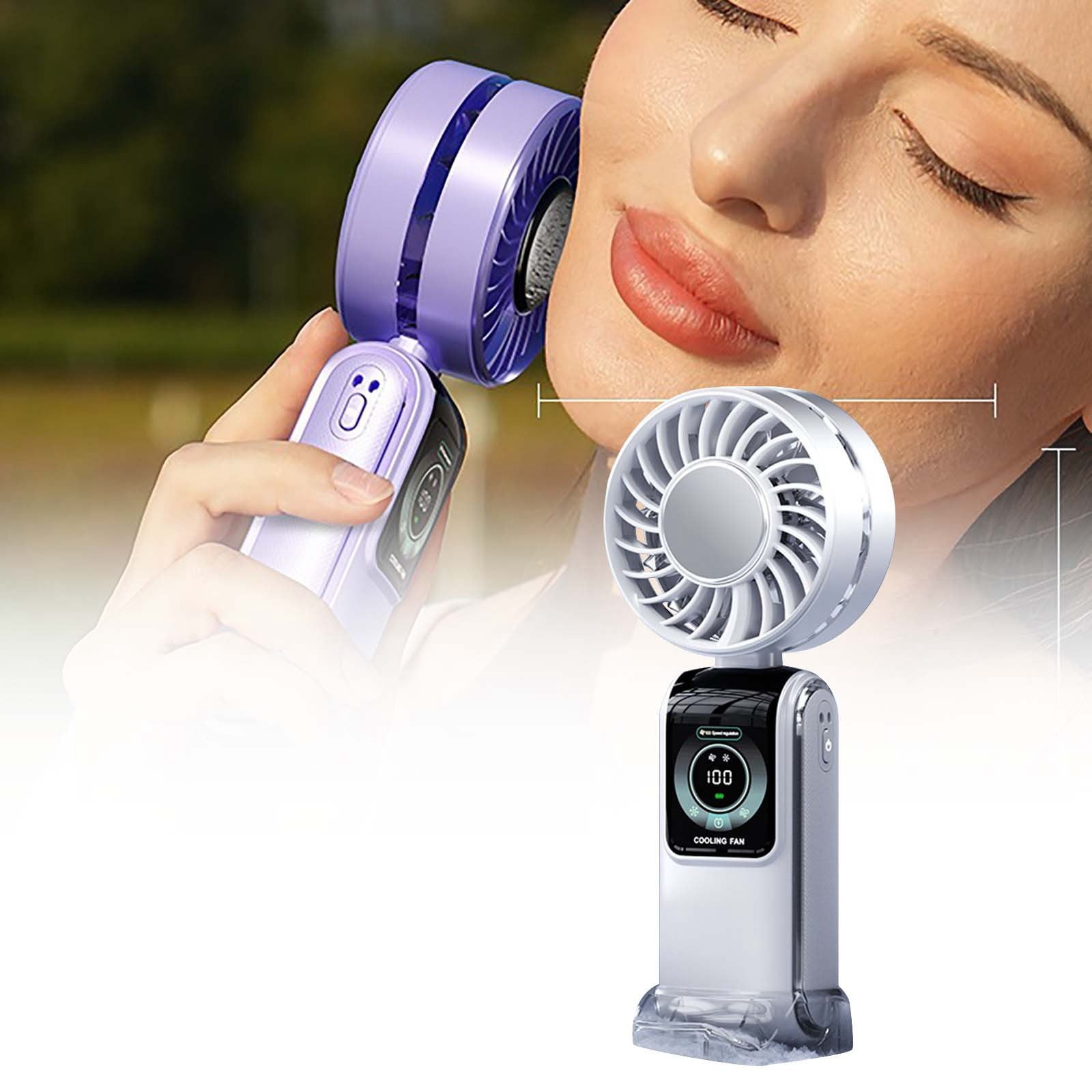 3-in-1 Portable Fan - Handheld/Neck/Desk Multi-Use Personal Fan with ...