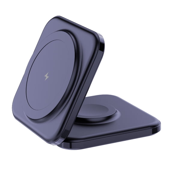3 in 1 Portable Foldable Magnetic Wireless Charger for iPhone/ iWatch /Airpods,Black