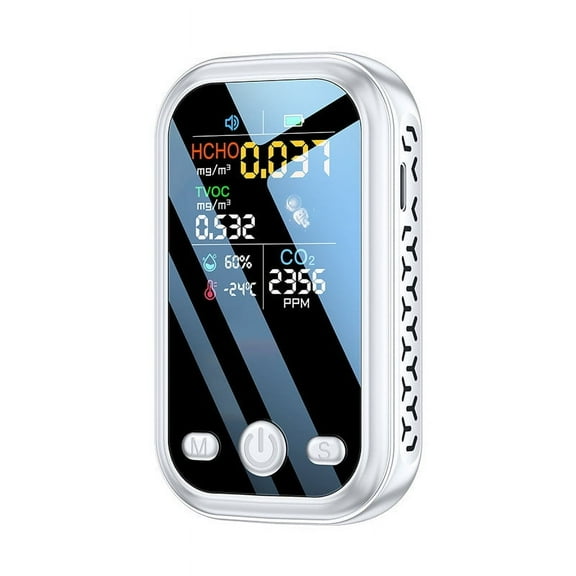 3-in-1 Portable Handheld CO Detector with Temperature and Humidity Monitor - High Precision Carbon Monoxide Sensor for Home, Tent, Car, and RV Use