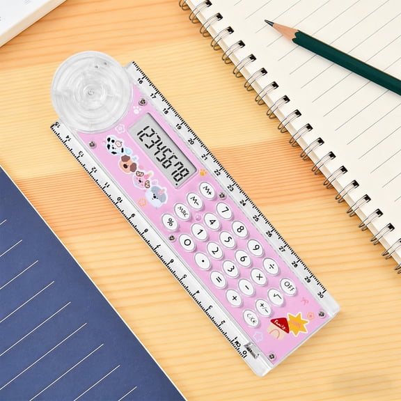 3-in-1 Portable Ruler Calculator with Maze Game & 10cm Ruler, for Office Home Study & Daily Use