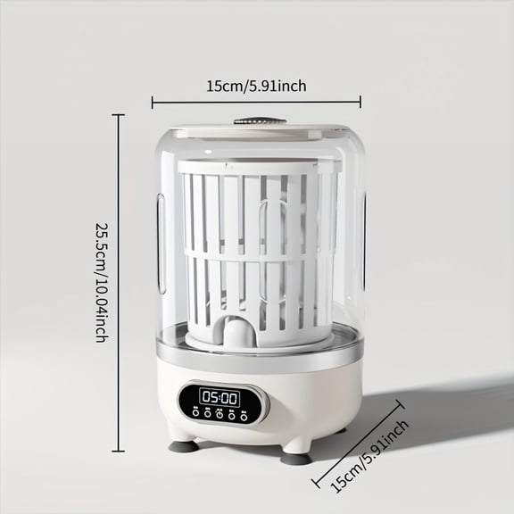 3-in-1 Portable Underwear Washer, 101.44oz, 3000mAh Battery, Spin Dry & 3 Modes, USB LED Display Compact Laundry Machine for Delicates Travel