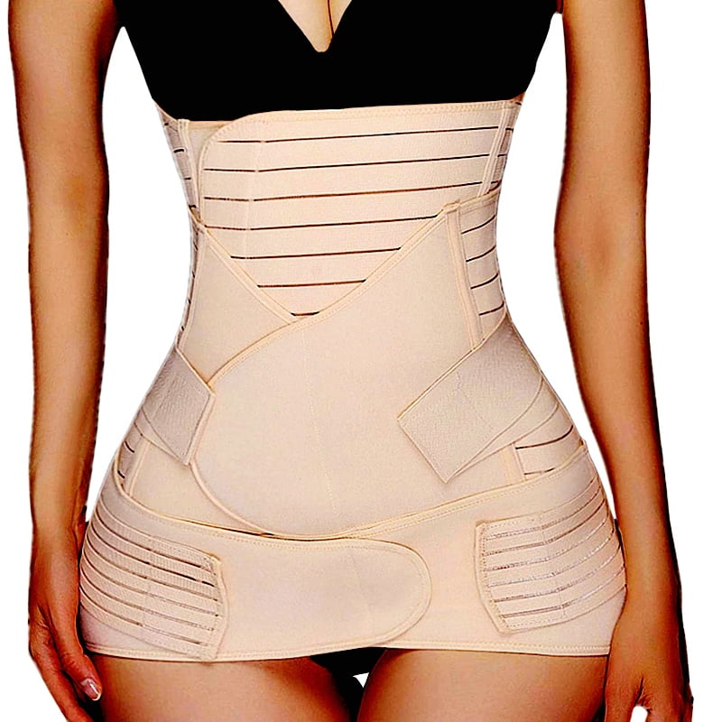 3 in 1 Postpartum Belly Belt Tummy Band Girdles Corset Body Shaper Strap Postnatal C Section Waist Trainer Pelvis Wrap Shapewear Walmart