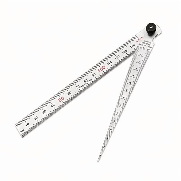 3-in-1 Precision Wedge Gap Measuring Tool - Taper Gap Gauge with Depth Ruler & Hole Inspection Drill Bit for Welding, Woodworking & Construction