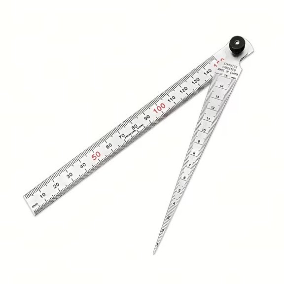 3-in-1 Precision Wedge Gap Measuring Tool - Taper Gap Gauge with Depth Ruler & Hole Inspection Drill Bit for Welding, Woodworking & Construction