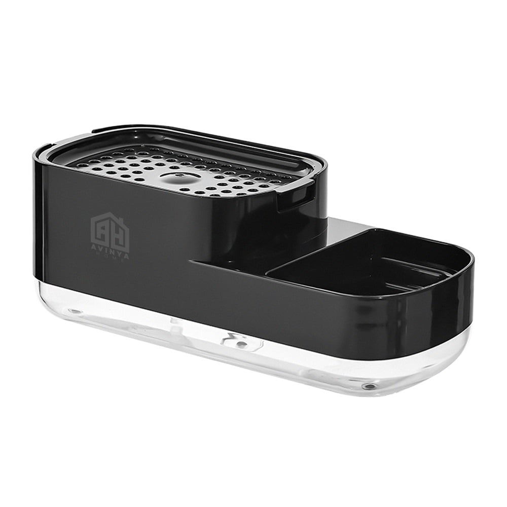 3in1 Premium 20 Oz Dish Soap Dispenser with Sponge Holder, Dish