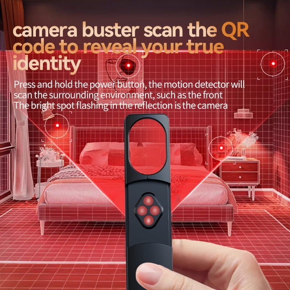 3-in-1 Privacy Detector: Hidden Camera, Bug & GPS Tracker Finder | Portable Travel Security