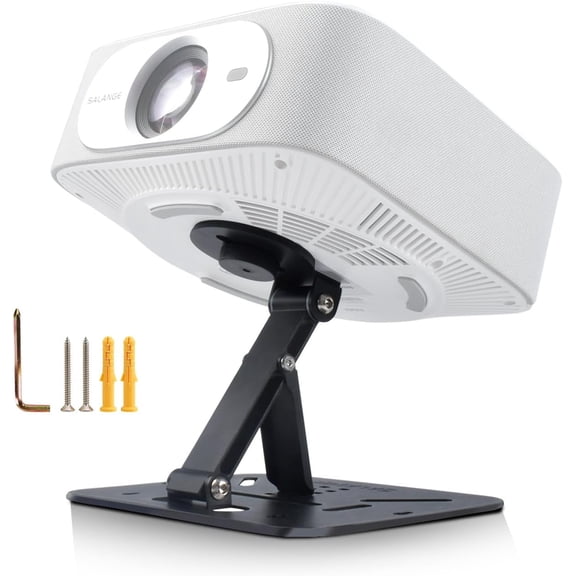 3-in-1 Projector Stand Table, Desk, Wall and Ceiling Mount with 1/4-Ih Screw, Foldable, Easy Setup, Compact Portable, Height Adjustable and Compatible with Most Projectors for Home,Outdoor,Office