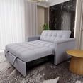 thumbnail image 1 of 3 in-1 Pull Out Couch Bed, Velvet convertible Sleeper Sofa Bed with Armrests Sofa Loveseat for Living Room, Bedroom, 1 of 6