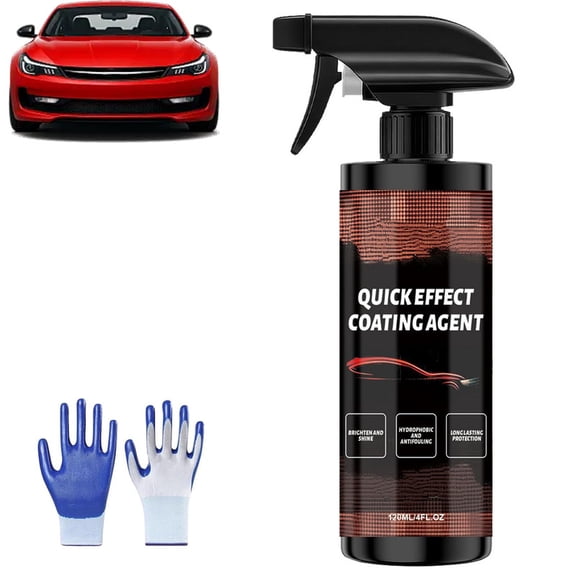 3-in-1 Quick Effect Car Coating Spray, High Protection Quick Coat & Ceramic Shield, Multi-functional Waterless Coating Renewal Agent, Long-Lasting Protection, For Cars, Boats, Motorcycles