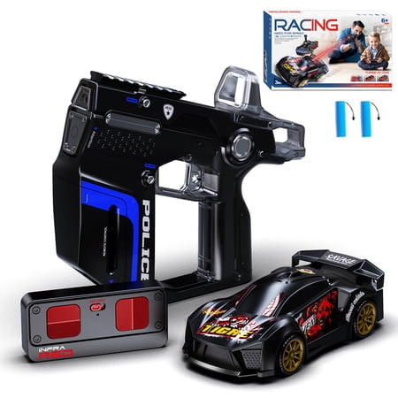 3-in-1 RC Drift Car — Sports/Racing 2-Player Battle Set with Infrared Gun, Shooting & Flip Effects, 60-Min Playtime, Family-Friendly 2.4GHz Remote Control Car Toy Gift for Kids Boys