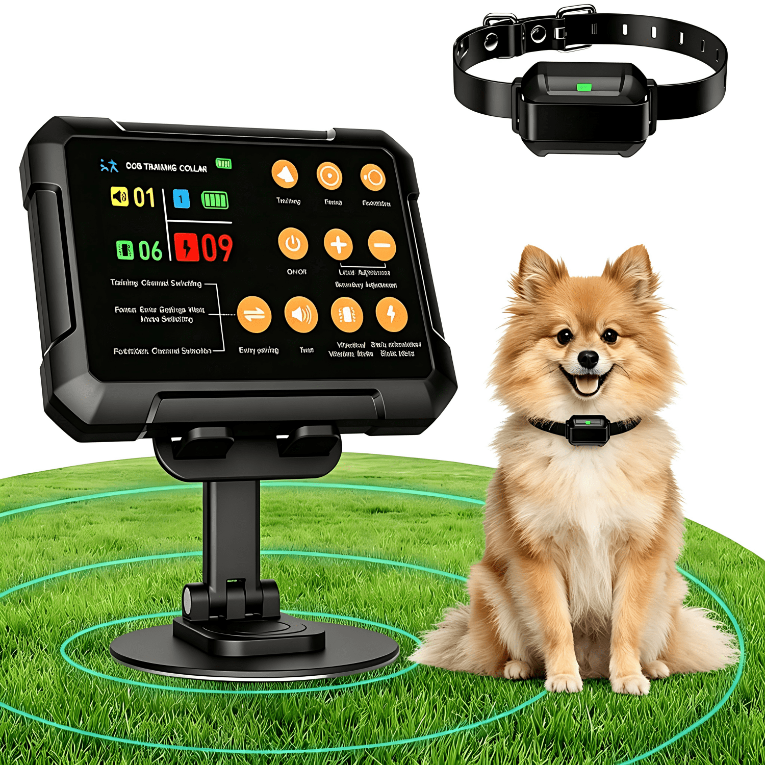 3-in-1 Radar Wireless Dog Fence System for 3 Dogs,Dog Training Collar with Fence & Forbidden Zone Modes, IPX7 Waterproof,No GPS Indoor Outdoor Dog Containment (1 Collar)