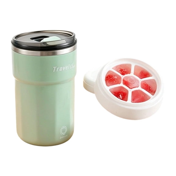 3-in-1 Rechargeable Self-Stirring Coffee Mug with Ice Tray, Stainless Steel Coffee Cup