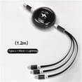 thumbnail image 1 of 3-in-1 Retractable Charging Cable, Black, 1 of 1
