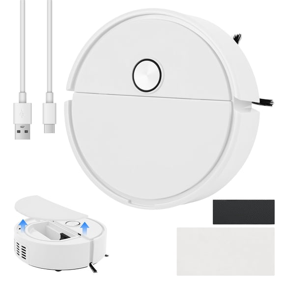 3 in 1 Robot Vacuum Cleaner for Sweeping Vacuuming and Mopping Floor with Small Mop Pad Smart Mini Robot Vacuum for Home Use