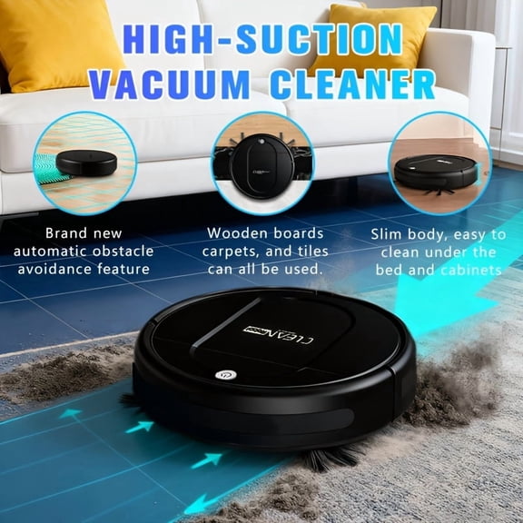 3-in-1 Robot Vacuum & Mop, 4000Pa Suction, 90Min Runtime, Quiet. For Pet Hair, Hardwood, Tile, Carpet. Auto-Clean Home/Office