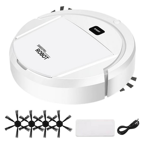 3-in-1 Robot Vacuum & Mop - Smart Mapping & Self-Charging | Pet Hair Specialist | Ultra-Slim 6cm Design | Alexa Compatible | RV/Tiny Home Essential (White)