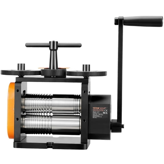 3-in-1 Rolling Mill Machine, 2.24"/57 mm Jewelry Rolling Mill, 1:2 Gear Ratio, 0-5.5 mm Adjustable Press Thickness for Metal Sheet, Square & Elliptical Wire Making, Jewelry Crafting Tool