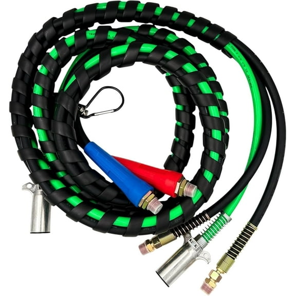 3in1 Rubber Air Hose & Electrical Cable Wrap  12ft Bundle (ABS Power Cord)