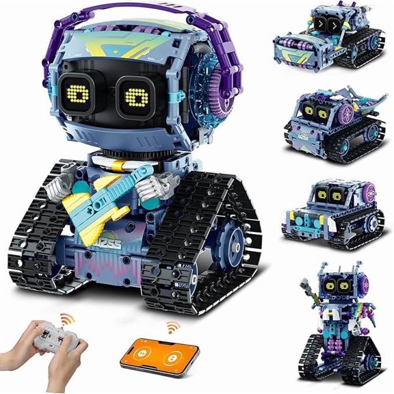 3-in-1 STEM Robot Building Kit for Kids 6-14 | Remote & APP Controlled Educational Toys | 513-Piece Building Blocks Set | Creative Birthday Gift for Boys & Girls