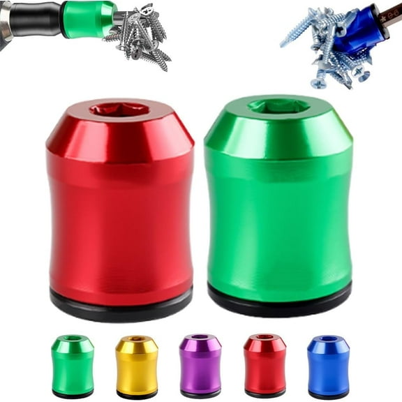 3-in-1 Screwdriver Head Magnetic Ring, Strong Magnetic Screw Ring - 1/4 Inch/ 6.35 mm Universal Screw Bit for Hex Screwdriver and Power Bits