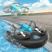 3-in-1 Sea Land and Air 360° Waterproof Drone with 360° Wheels, Four-Axis Aircraft, High Speed ​​Drift Cars, RC Foam Boat Toys, for Beginners and Boys or Girls Christmas Gift