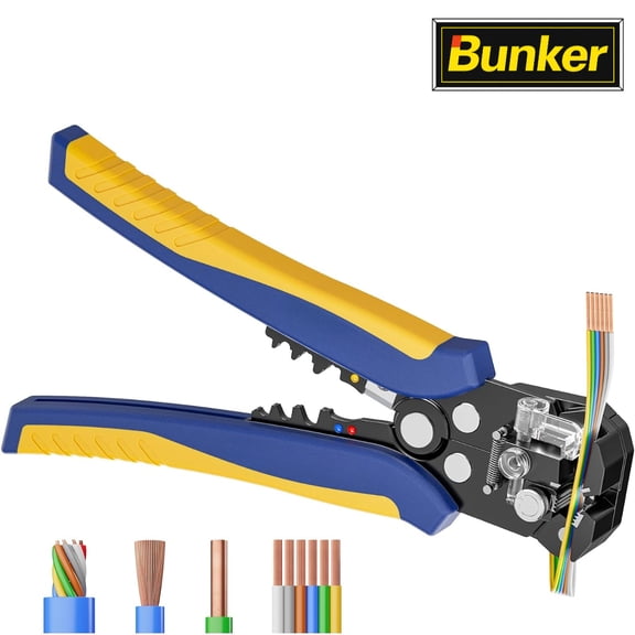 3-in-1 Self Adjusting Wire Stripper Tool, Automatic Wire Cutter and Crimper Pliers for AWG 10-24 Electrical Wires, Cable Stripping Tool with Ergonomic Handle for DIY & Electricians