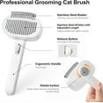 thumbnail image 1 of 3 in 1 Self Cleaning Pet Grooming Kit for Dogs and Cats with Slicker Brush Flea Comb Dematting Tool, 1 of 6