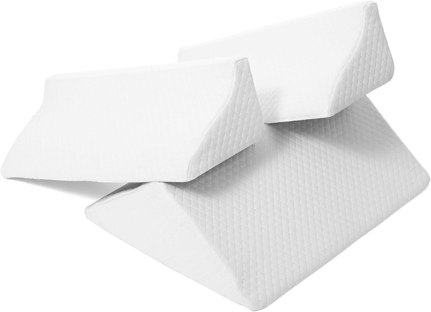 3-in-1 Side Wedge Pillow,Wedge Pillow for Back Pain Relief,Foam Wedges for Positioning in Bed,Positioning Wedges for Bed Sores,for Seniors,Caregivers,Side Sleepers,After Surgery,White