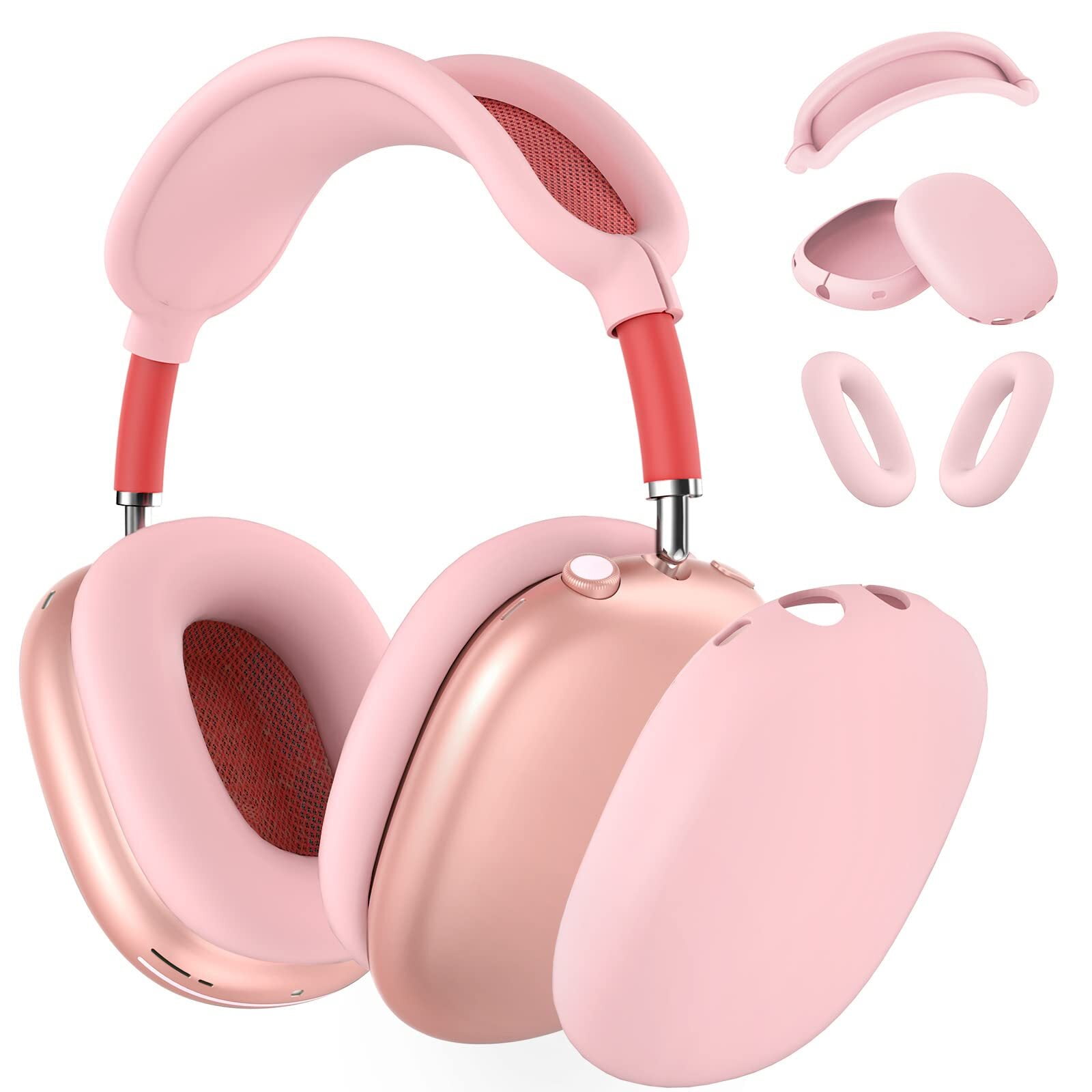 [2 Sets] Case for AirPods Max Ear Cups Cover & Headband Cover, Soft  Silicone Anti-Scratch/Dust-Proof Earphone Earpad Cover & Headband Cushion  for