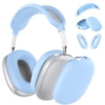 thumbnail image 1 of 3-in-1 Silicone Case Cover for AirPods Max Headphones, Anti-Scratch Ear Pad Case Cover/Ear Cups Cover/Headband Cover for AirPods Max(Sky Blue), 1 of 6