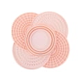 thumbnail image 1 of 3-in-1 Silicone Pet Feeder Mat-Slow Feeder Lick Mat & Foldable Water Bowl for Dogs & Cats, Portable Non-Slip Anxiety Relief Bowl for Fast Eaters,Interactive Sniff Mat for Slow Eating(8.9Inch,Pink), 1 of 6