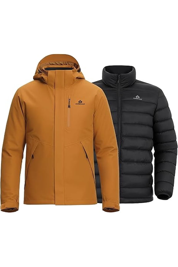 3 in 1 Ski Jacket Men Pioneer Camp Waterproof Puffer Liner
