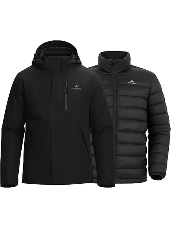 3 in 1 Ski Jacket Men Pioneer Camp Waterproof Puffer Liner