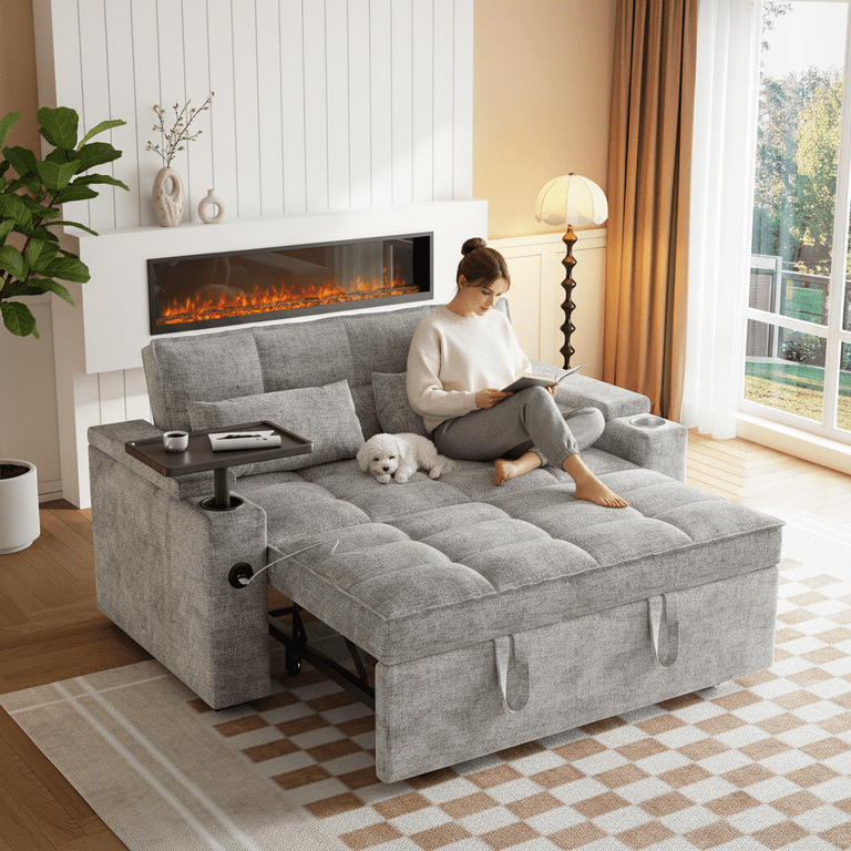 3-in-1 Sleeper Sofa,65