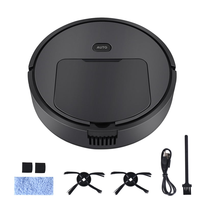 3 in 1 Smart Broom Robot Vacuum Cleaner Lazy Sweeper Robot ,Black B