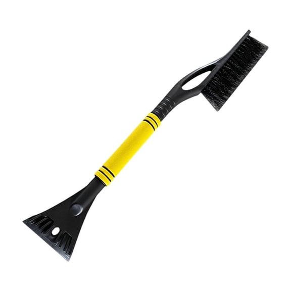 3-in-1 Snow Brush and Ice Scraper for Car, Extendable Snow Removal Tool with Foam Grip, Winter Auto Accessories ( Yellow )