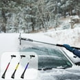 thumbnail image 1 of 3-in-1 Snow Shovel Ice Scraper Car Windshield Snow Brush | Rotating Head Retractable Metal Rod | PVC Soft Bristles Detachable Design | 1 Piece | Winter Snow Removal Tool, 1 of 6