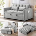 thumbnail image 1 of Anpport 3-in-1 Convertible Sleeper Sofa Bed, Pull-Out Loveseat Couch with Adjustable Back for Small Spaces, 55", Gray, 1 of 6