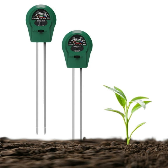 3-in-1 Soil Test Kit, 2 PCS Soil Moisture Meter, PH Meter, Fertility Soil Tester, Soil Hygrometer for Garden, Farm, Plant, Outdoor, Indoor, Lawn Care for Hous PlantsNo Battery Needed