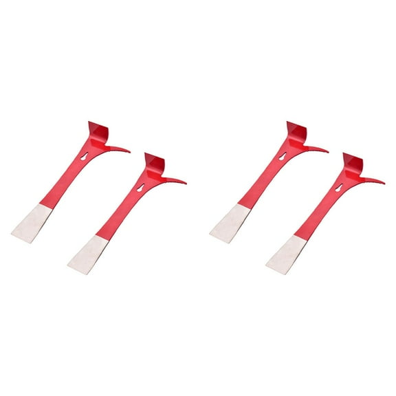 Stainless Steel Bee Hive Tool with J Hook,4 Pcs Bee Hive Scraper for Bee Hive Box Scraper Knife for Beekeepers