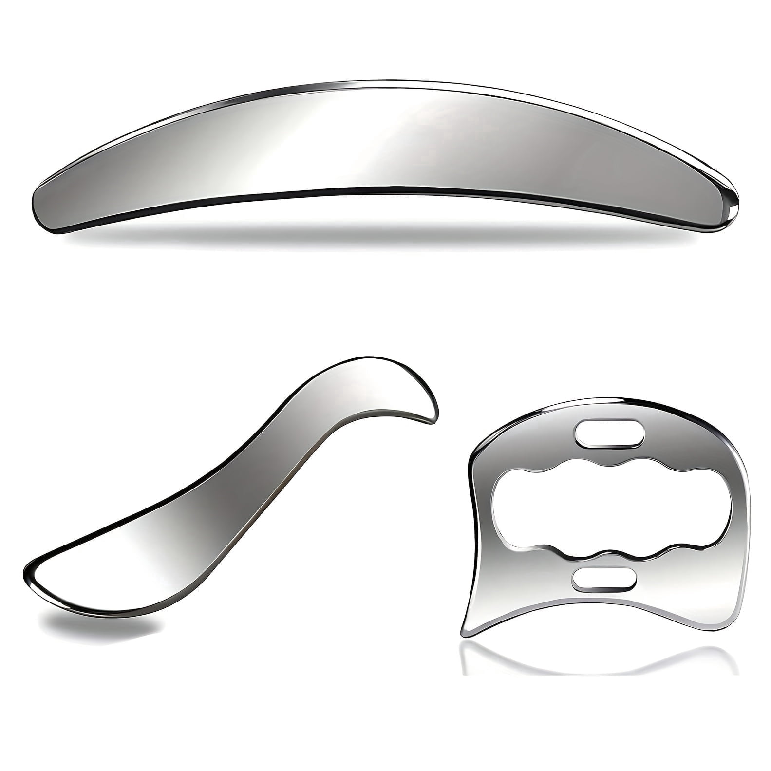3-in-1 Stainless Steel Scraping Muscle Scraper Tool for Back, Legs ...