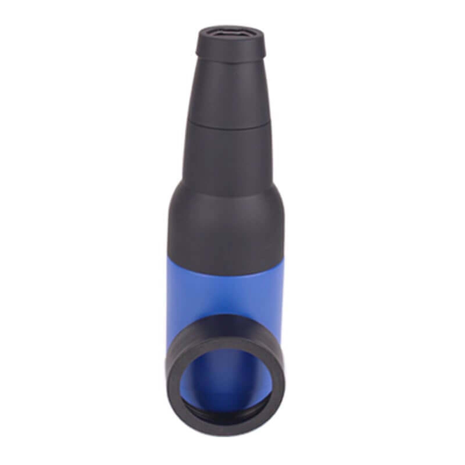 3-in-1 Stainless Steel Vacuum Insulated Beer Can & Bottle Cooler - 12oz/16oz Double Wall Insulation, Non-Slip Grip, Built-In Opener - for Cans, Longneck Bottles - White/Blue/Red/Black/Purple/Green