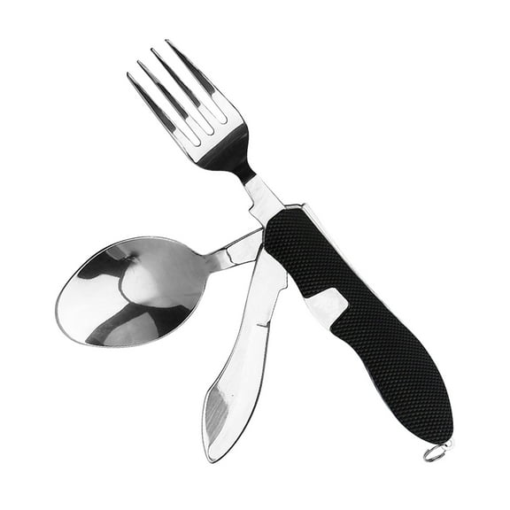 3 in 1 Stainless Steel Watermelon Cutter Portable Windmill Cutter with Fork for Fruit Cubes Home,Camping Party Use