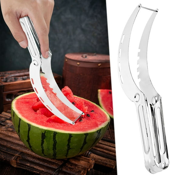 3-in-1 Stainless Steel Watermelon and Pineapple Cutter, Multi-Purpose Fruit Slicer Tool