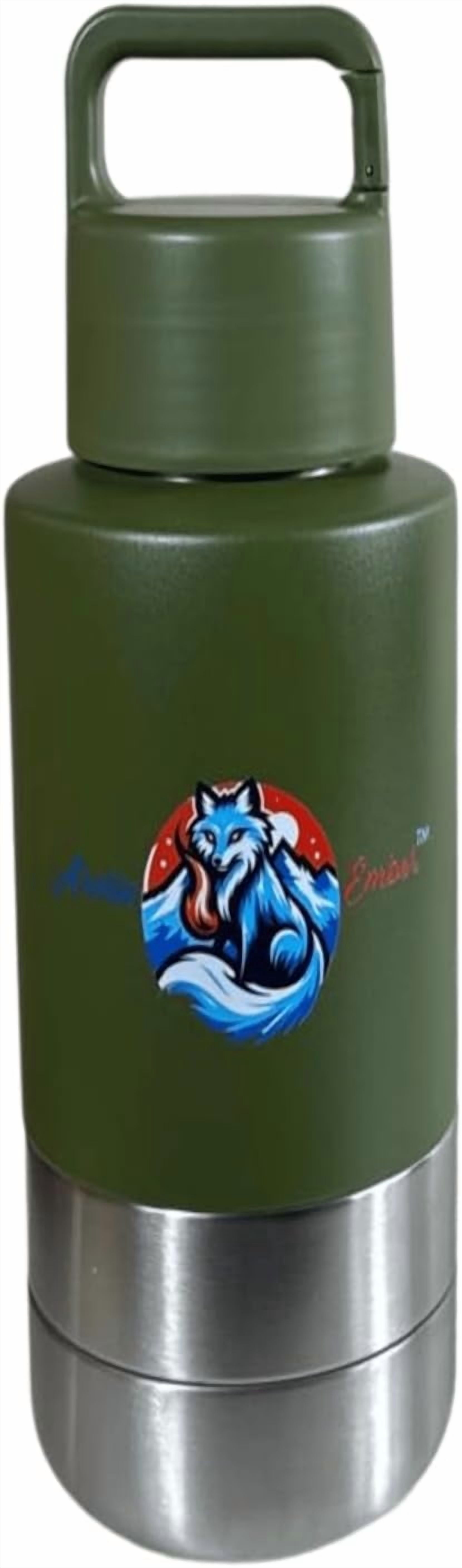 Arctic Ember™ 3-in-1 34oz Stainless Steel Travel Pet Water Bottle and Feeder for Dogs and Cats