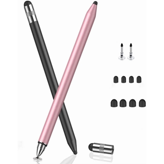 Antier 3-in-1 Stylus Pen with 10 Replacement Tips, for Apple and Samsung, 2 Count