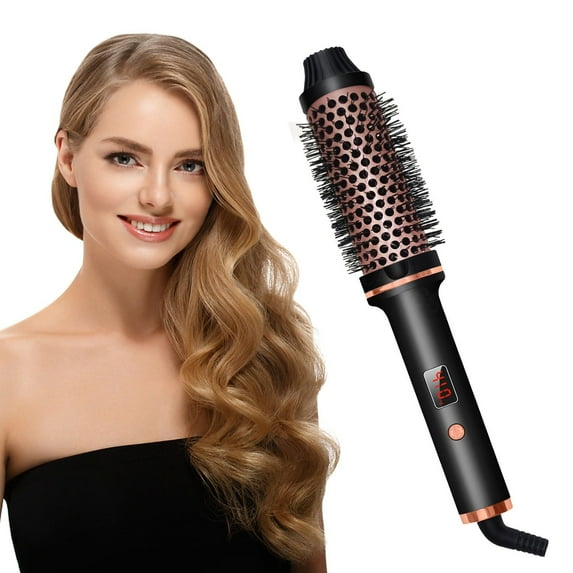 3-in-1 Thermal Brush, 38mm, Heated Round Brush for Hair, LCD Display 120-210°C/248-410°F, Increase Hair Volume, Loose Curls, Straighten Hair, Lightweight, Compact, Dual Voltage