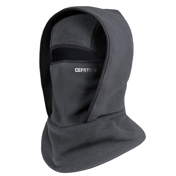 3-in-1 Thermal Fleece Balaclava, Outdoor Winter Warm Hat Neckband Integrated Cycling Mask, Neck Gaiter Fleece Hat Full Face Ski Mask Hood Cap (Black2)